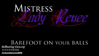 Mistress Lady Renee Barefoot on your balls的封面