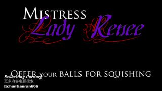 Mistress Lady Renee Offer your balls for squishing的封面