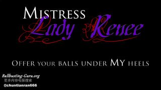 Mistress Lady Renee Offer your balls under My heels的封面